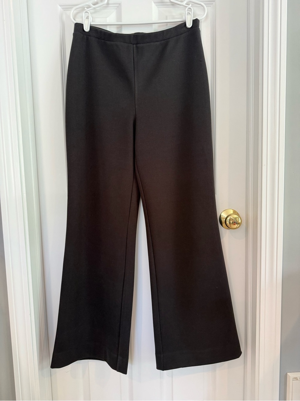Reformation Pull On Wide Leg Pants Size L Black